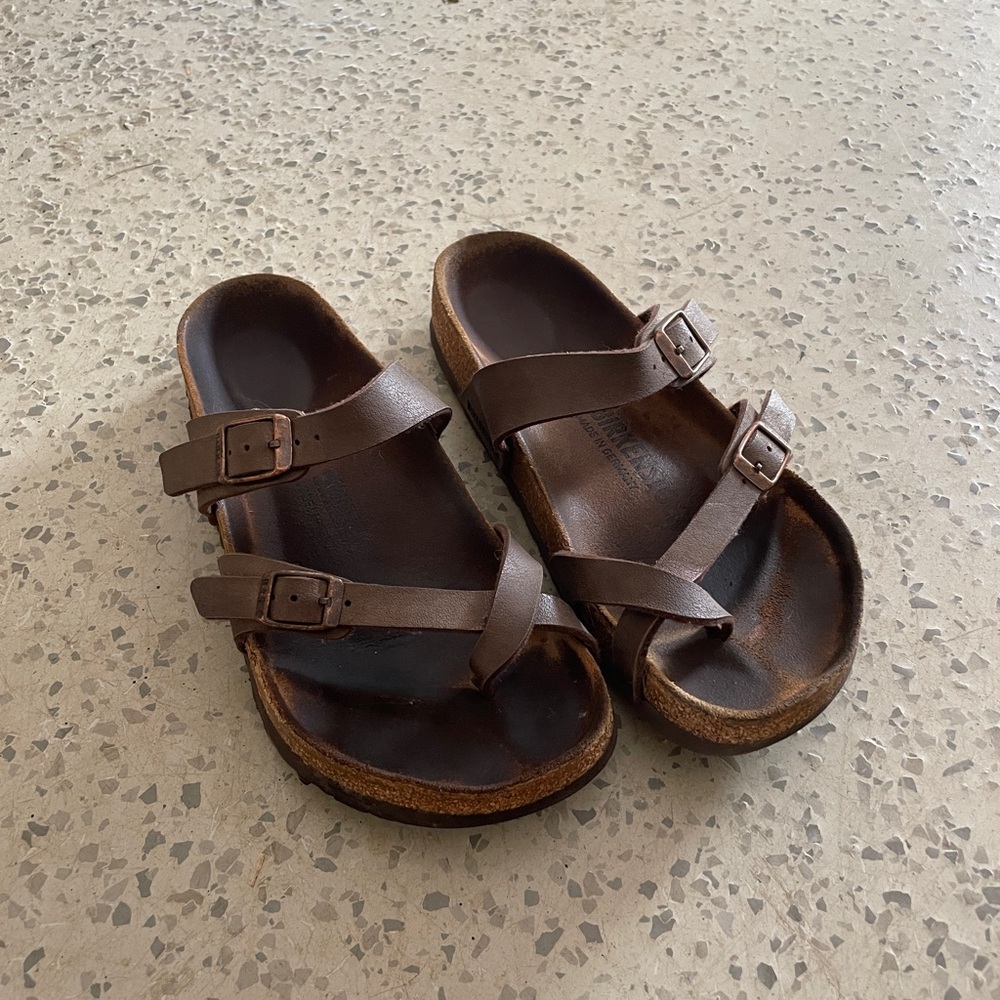 Birkenstock Rich Brown Leather Sandals